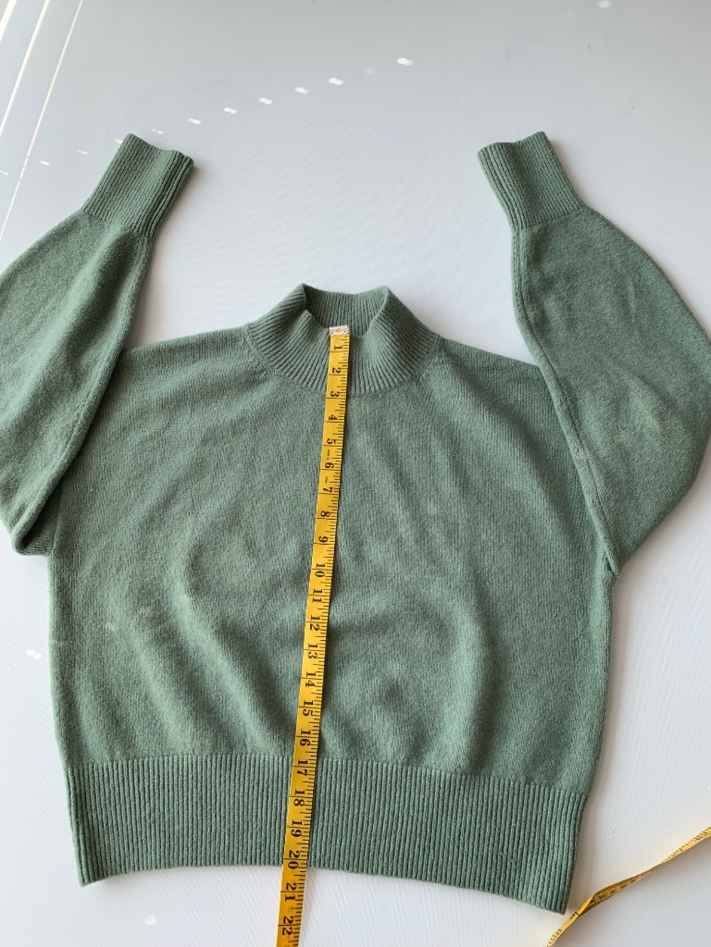 &Other Stories Sweater Mock Neck Women's S in Sage Green - Picture 2 of 8
